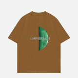 Vibrant Green Lunar Graphic Oversized T-Shirt