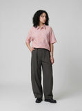 DAXUEN pink multi-colored plaid button-up shirt — model photo