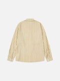 DAXUEN vibrant striped patchwork button-up shirt
