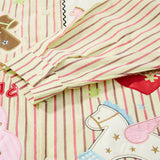 DAXUEN vibrant striped patchwork button-up shirt