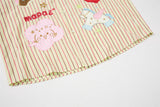 DAXUEN vibrant striped patchwork button-up shirt
