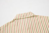 DAXUEN vibrant striped patchwork button-up shirt