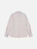 DAXUEN vibrant striped patchwork button-up shirt
