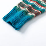 DAXUEN striped geometric knit sweater
