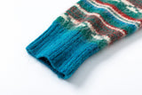 DAXUEN striped geometric knit sweater