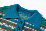 DAXUEN striped geometric knit sweater