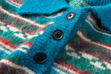 DAXUEN striped geometric knit sweater