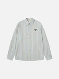 DAXUEN vibrant vertical stripe button-up shirt