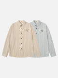 DAXUEN vibrant vertical stripe button-up shirt