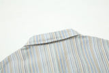 DAXUEN vibrant vertical stripe button-up shirt