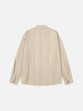 DAXUEN vibrant vertical stripe button-up shirt
