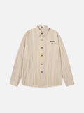 DAXUEN vibrant vertical stripe button-up shirt