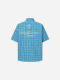 DAXUEN vibrant vertical striped shirt with patches