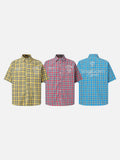 DAXUEN vibrant vertical striped shirt with patches