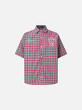 Vibrant Vertical Striped Shirt with Patches