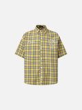 Vibrant Vertical Striped Shirt with Patches
