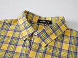 DAXUEN vibrant vertical striped shirt with patches