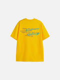 DAXUEN vibrant yellow 'ANSWER ME' graphic t-shirt