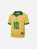DAXUEN yellow short-sleeve mesh polo with emblem and number 10