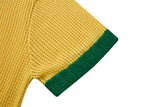 DAXUEN yellow short-sleeve mesh polo with emblem and number 10