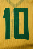 DAXUEN yellow short-sleeve mesh polo with emblem and number 10