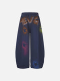 DAXUEN vibrant yellow oversized star graphic sweatpants