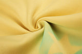 DAXUEN vibrant yellow oversized star graphic sweatpants