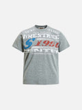 DAXUEN Distressed graphic print crew neck T-shirt
