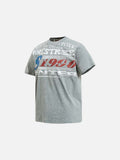 DAXUEN Distressed graphic print crew neck T-shirt