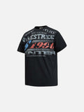 DAXUEN Distressed graphic print crew neck T-shirt