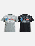 DAXUEN Distressed graphic print crew neck T-shirt