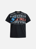 DAXUEN Distressed graphic print crew neck T-shirt