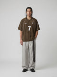 DAXUEN Brown Number 7 Terrace Jersey Tee