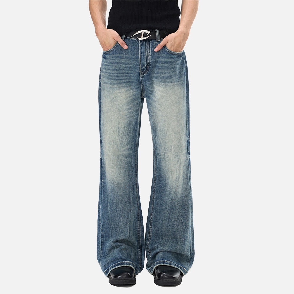 DAXUEN Men's blue baggy denim jeans