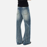DAXUEN Men's blue baggy denim jeans