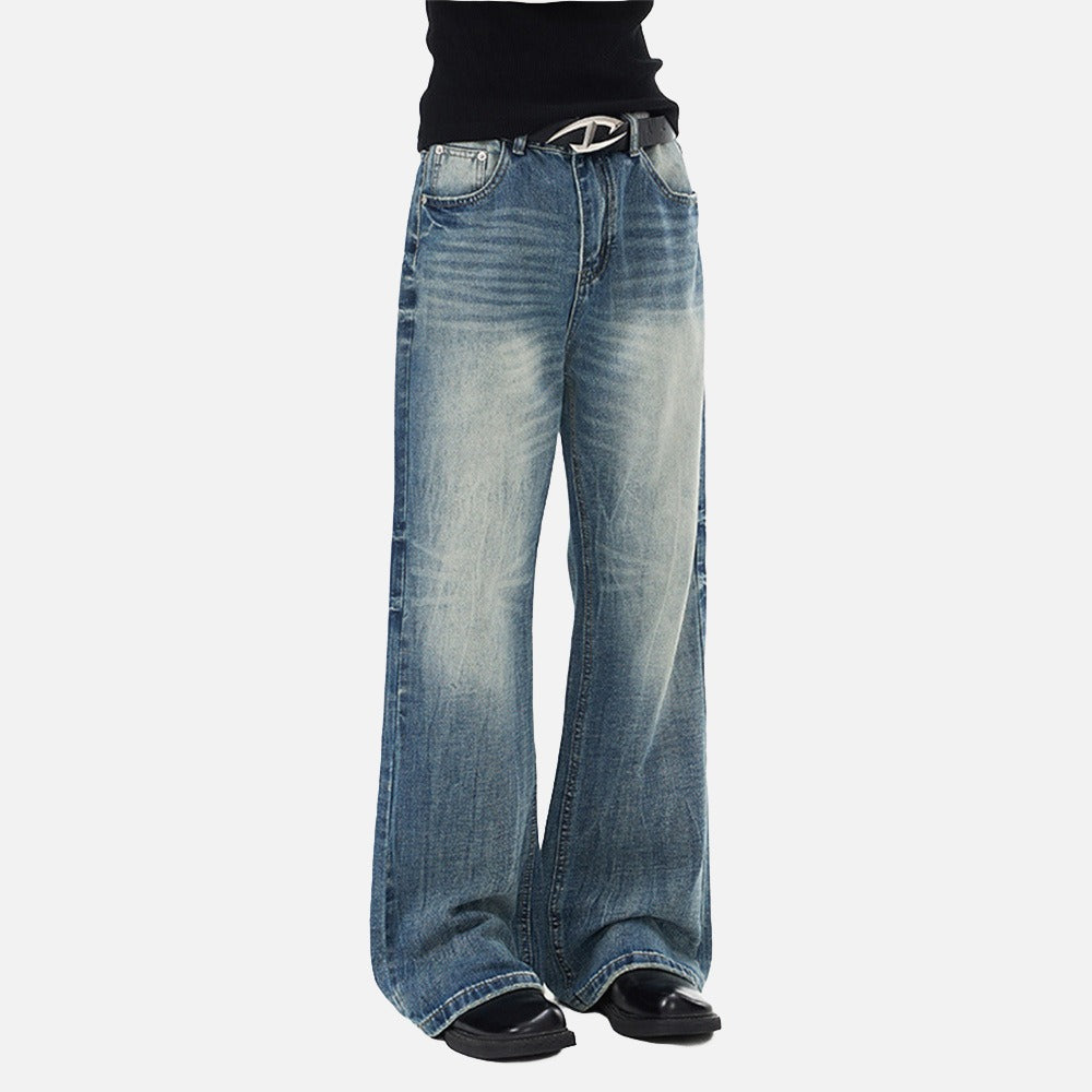 DAXUEN Men's blue baggy denim jeans