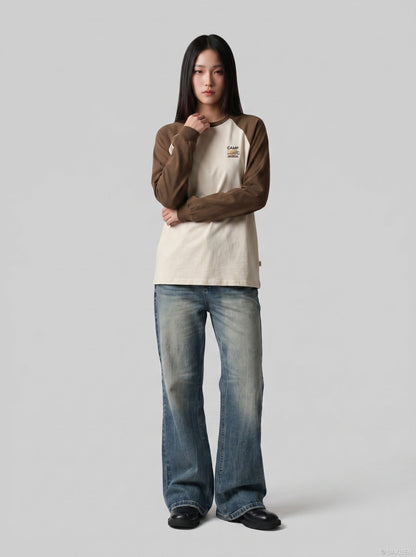 DAXUEN vintage-baggy-blue-denim-jeans — model photo