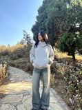 DAXUEN vintage-baggy-blue-denim-jeans — model photo
