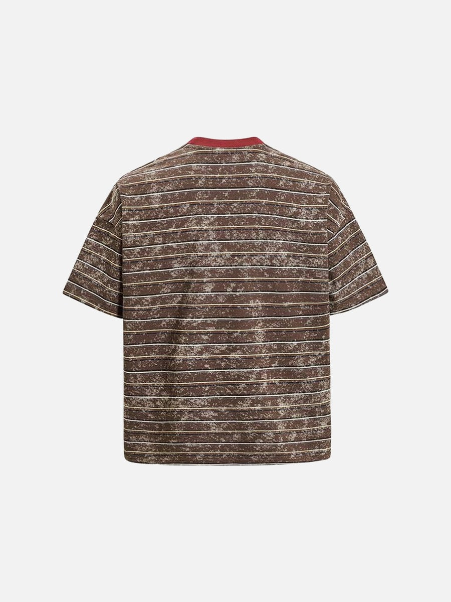 DAXUEN Oversized vintage graphic t-shirt with stripes