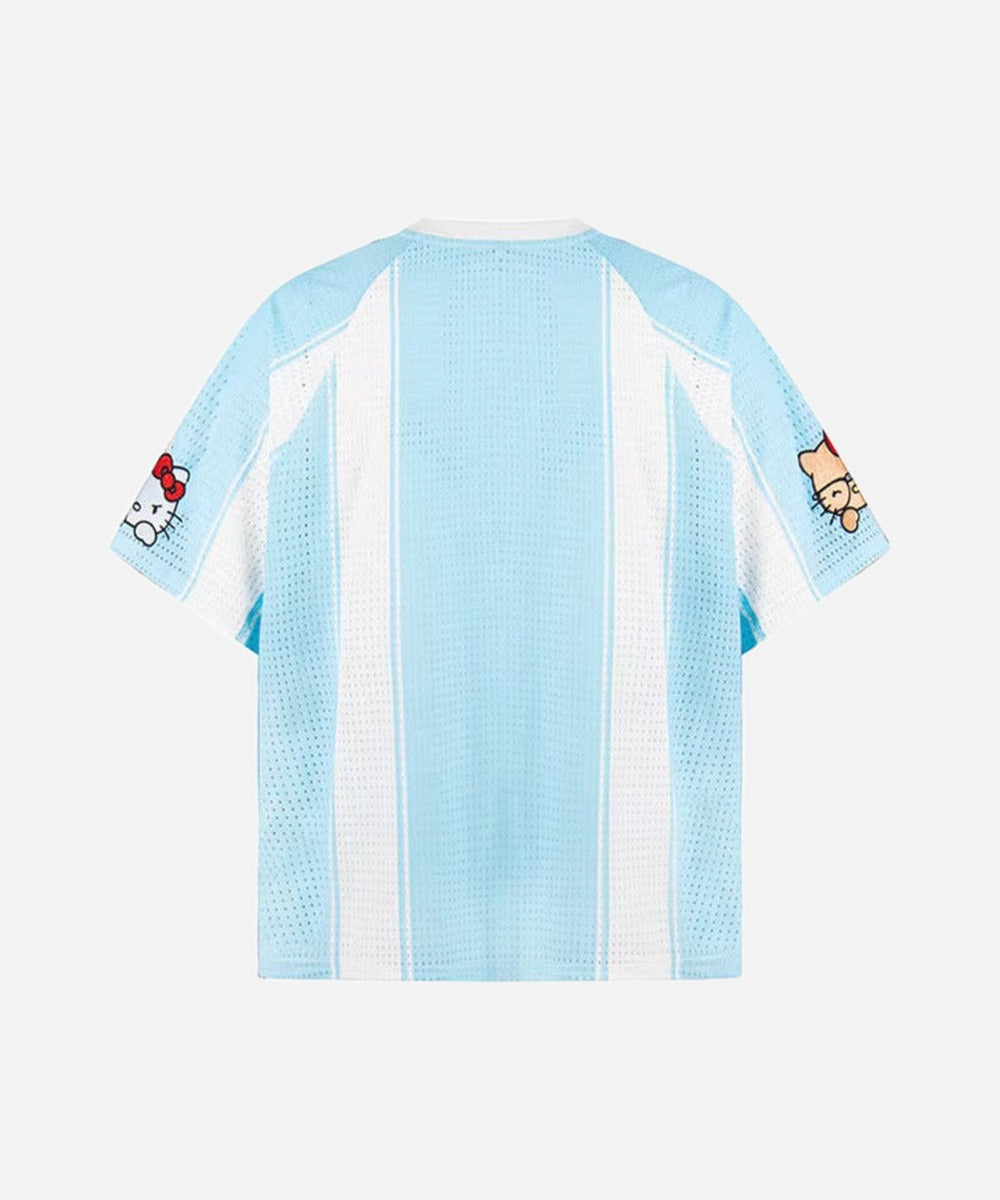 DAXUEN Relaxed-fit jersey-style T-shirt with cartoon graphics