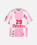 DAXUEN Relaxed-fit jersey-style T-shirt with cartoon graphics