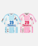 DAXUEN Relaxed-fit jersey-style T-shirt with cartoon graphics