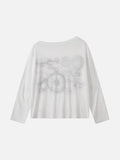 DAXUEN Long sleeve top with vintage compass graphic