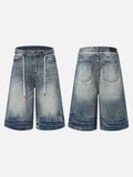 DAXUEN Loose-fit wide-leg denim culottes