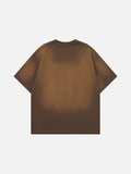 DAXUEN Oversized vintage crew neck t-shirt with graphic print