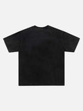 DAXUEN Vintage graphic print short-sleeved T-shirt
