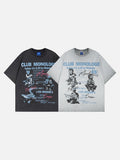 DAXUEN Vintage graphic t-shirt with Club Monologue print