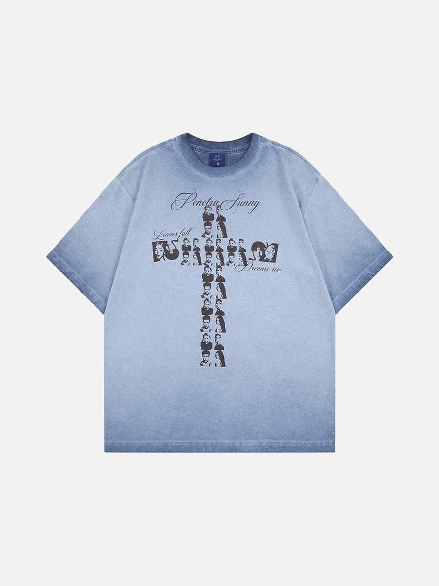 DAXUEN Oversized vintage graphic T-shirt