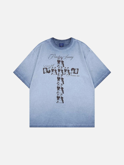 DAXUEN Oversized vintage graphic T-shirt