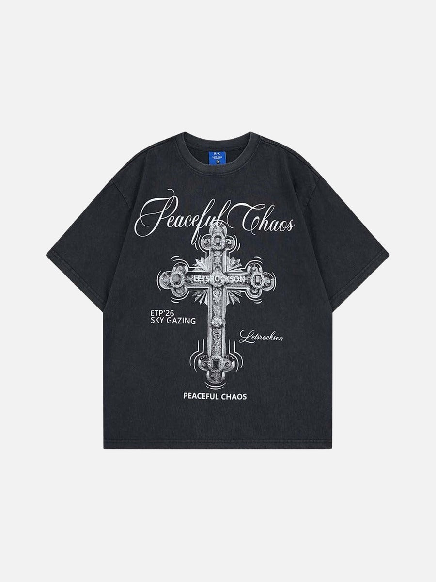 DAXUEN Oversized vintage graphic T-shirt